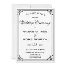 Elegante Simple Virtual Wedding Livestream Wedding