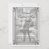 Elegante Simple Virtual Wedding Livestream Wedding Einladung (Rückseite)