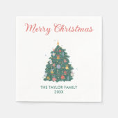 Elegante Simple Watercolor Serviette (Vorderseite)