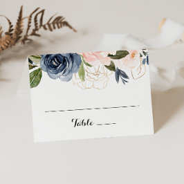 Elegante Simple Winter Floral Wedding Platzkarte