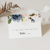 Elegante Simple Winter Floral Wedding Platzkarte