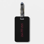 Elegante Single-Stamm-Tulpe Gepäckanhänger (Rückseite vertikal)