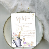 Elegante Sip & See Champagne Flasche Baby Dusche Einladung