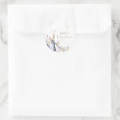 Elegante Sip & See Champagne Flasche Baby Dusche Runder Aufkleber (Tasche)