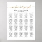 Elegante Sitzordnung für 20 Tische unserer Favorit Poster (Vorne)