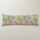 Elegante sizilianische grüne Fliesen Seitenschläferkissen (Vorderseite)