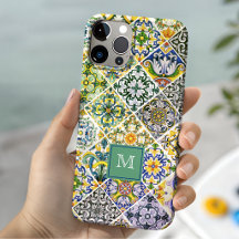 Elegante sizilianische mediterrane grüne Fliesen