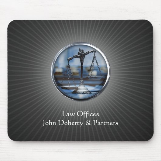 Elegante Skalen von Gerechtigkeit Mousepad (Vorne)