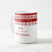 Elegante skandinavische Dekorfamilie Rot Kaffeetasse (Vorderseite Links)