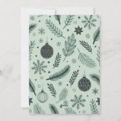 Elegante skandinavische Weihnachtskarte Feiertagskarte (Rückseite)