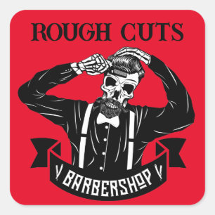 Elegante Skeleton Personalize Quadratischer Aufkleber