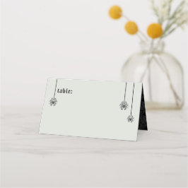 Elegante Skeletons Hochzeit Platzkarte