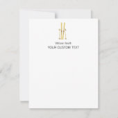 Elegante Ski Skier Personal Stationery Mitteilungskarte (Vorderseite)