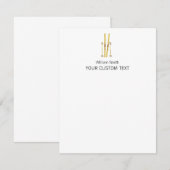 Elegante Ski Skier Personal Stationery Mitteilungskarte (Vorne/Hinten)