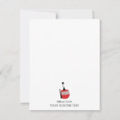 Elegante Skilift Skier Personal Stationery Mitteilungskarte (Vorderseite)