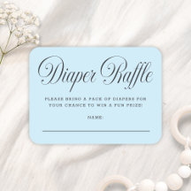 Elegante Skript Blaue Boyl Baby Shower Windel-Raff