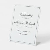 Elegante Skript-Feier des Lebens Sockelschild (Vorderseite)