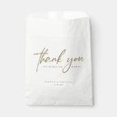 Elegante Skript Hochzeit Danke Benutzerdefiniert M Geschenktütchen (Vorderseite)