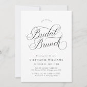 Elegante Skript-Hochzeitsbrunch-Einladung Einladung (Vorderseite)
