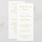 Elegante Skript-Insel-Zitrus-Hochzeitsprogramme Programm (Vorne/Hinten)