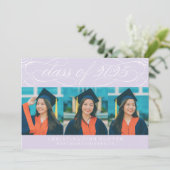 ELEGANTE SKRIPT-KLASSE DES ABSCHLUSSES 2025 FOTO EINLADUNG (Stehend Vorderseite)