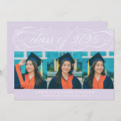 ELEGANTE SKRIPT-KLASSE DES ABSCHLUSSES 2025 FOTO EINLADUNG (Vorne/Hinten)