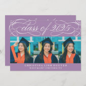 ELEGANTE SKRIPT-KLASSE DES ABSCHLUSSES 2025 FOTO EINLADUNG (Vorne/Hinten)