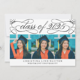 ELEGANTE SKRIPT-KLASSE DES ABSCHLUSSES 2025 FOTO EINLADUNG