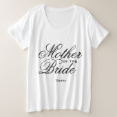 Elegante Skript-Mutter der Braut Große Größe T-Shirt (Design vorne)