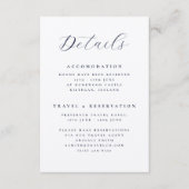 Elegante Skript QR-Code Zielort Hochzeitsdetails Begleitkarte (Vorderseite)