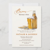 Elegante Skriptbrüche bevor ich Paare Dusche tue Einladung (Vorderseite)