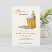 Elegante Skriptbrüche bevor ich Paare Dusche tue Einladung (Stehend Vorderseite)