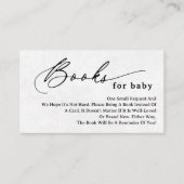 Elegante Skriptbücher für die Babyeinschlusskarte Begleitkarte (Vorderseite)