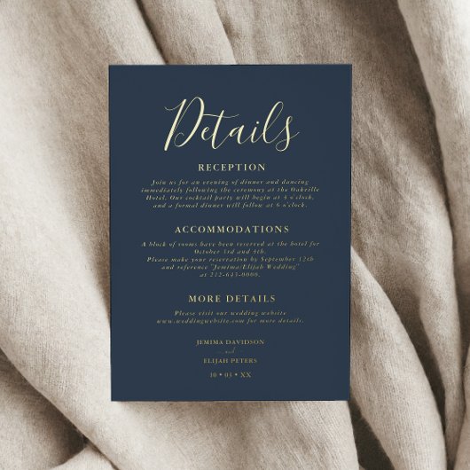 Elegante Skriptdetails Hochzeitskarte Folieneinladung