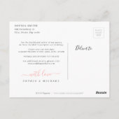 Elegante Skripte ändern das Datum der Verschiebung Postkarte (Rückseite)