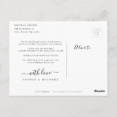 Elegante Skripte ändern das Datum der Verschiebung Postkarte (Rückseite)