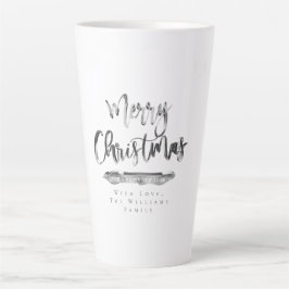 Elegante Skripte Frohe Weihnachten und glückliches Milchtasse