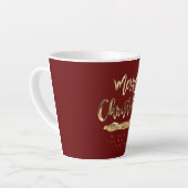 Elegante Skripte Frohe Weihnachten und glückliches Milchtasse (Linke Ecke)