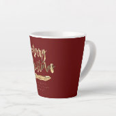 Elegante Skripte Frohe Weihnachten und glückliches Milchtasse (Rechte Ecke)