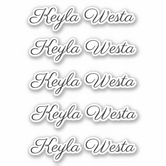 Elegante Skripte personalisierter handgeschriebene Aufkleber (Vorderseite)