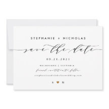 Elegante Skripteinladung Save the Date