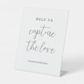 Elegante Skripterfassung der Liebe Social Media Sockelschild (Vorderseite)