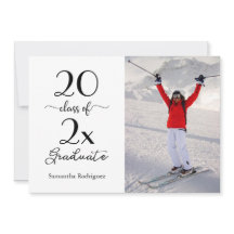 Elegante Skriptklasse der Foto Graduation Party