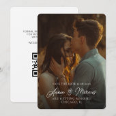 Elegante Skriptnamen Benutzerdefiniertes Foto Hoch Save The Date (Vorne/Hinten)