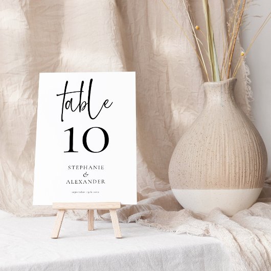 Elegante Skriptnamen Datum einer beliebigen Tischn Einladung