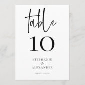 Elegante Skriptnamen Datum einer beliebigen Tischn Einladung (Rückseite)