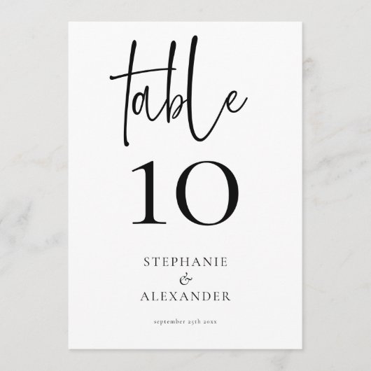 Elegante Skriptnamen Datum einer beliebigen Tischn Einladung (Vorderseite)