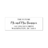 Elegante Skriptnamen Hochzeiten-Rücksendeadresse Permastempel (Design)