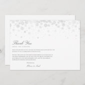 Elegante Skriptschneeflocken Danke Karte (Vorne/Hinten)