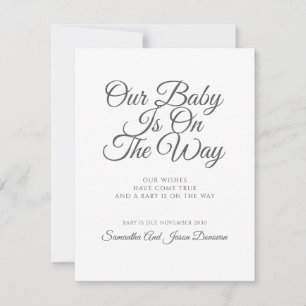 Elegante SkriptSchwangerschaft Ankündigung